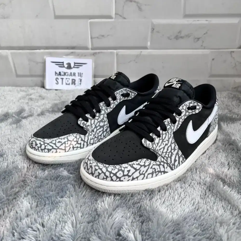 NKE AIR JORDAN 1 RETRO LOW OG BLACK CEMENT AUTHENTIC ORIGINAL EUR 41