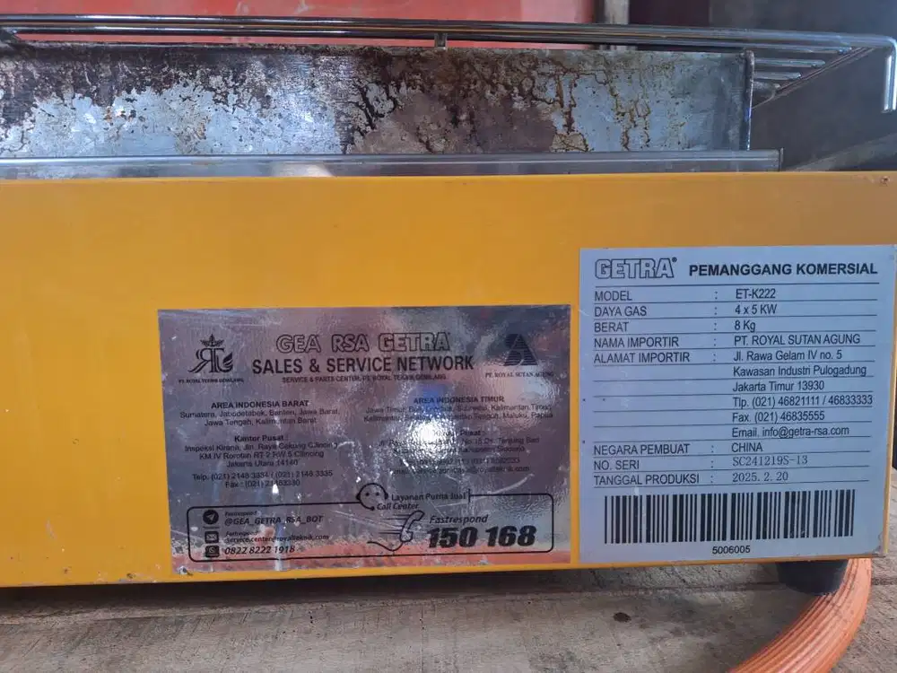 Pemanggang komersial merek GENTRA