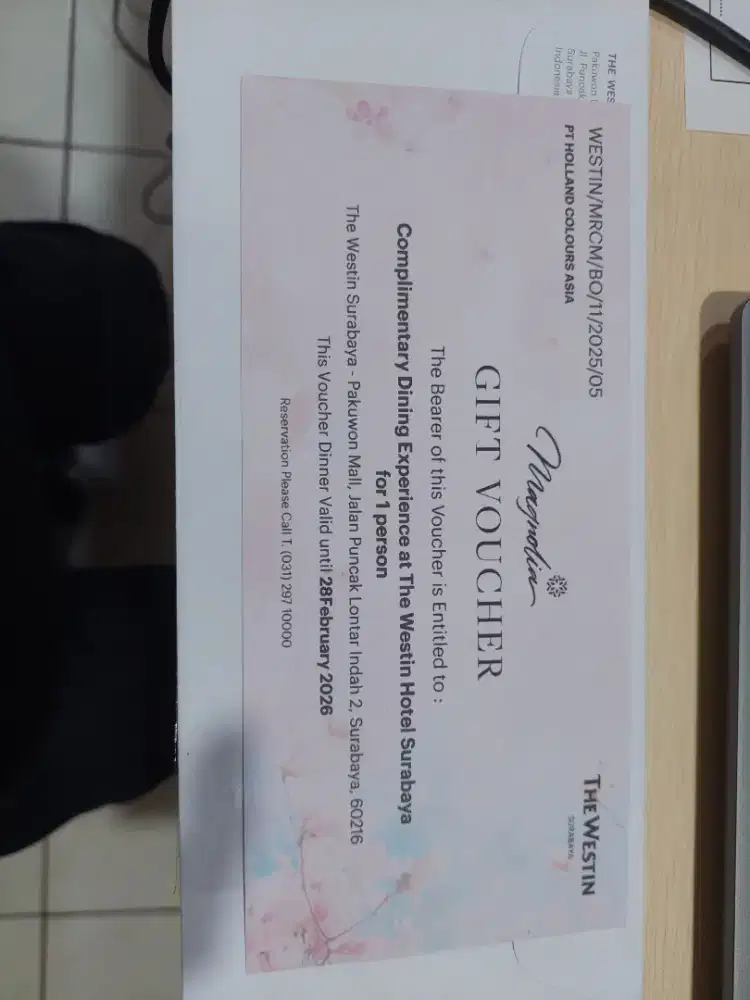 Voucher The Westin Hotel Surabaya