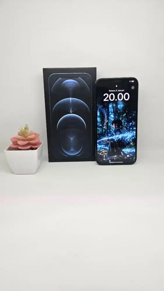 iPhone 12 Promax 512GB(Pacific Blue)iBox l PA/A 28-05-22 l Fullset ori