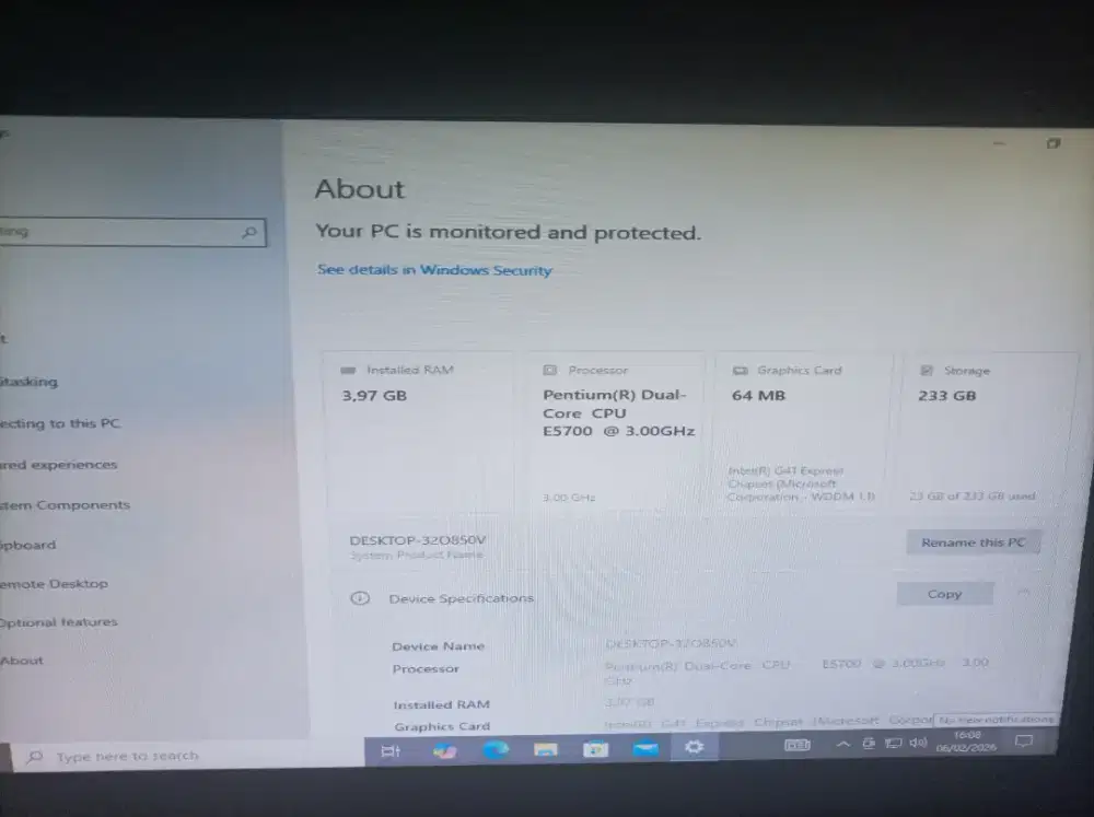 CPU Komputer + Monitor Murah