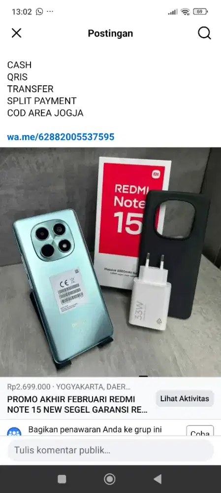 PROMO REDMI NOTE 15 NEW SEGEL GARANSI RESMI