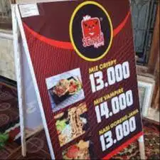Jagrak kayu segitiga unt kuliner UMKM pinggir jalan mmt banner murah