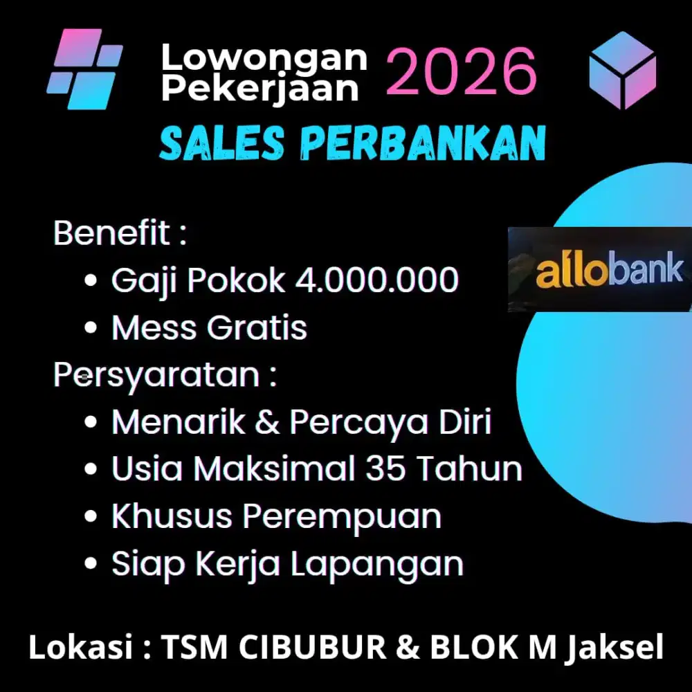 Lowongan SPG Allo bank