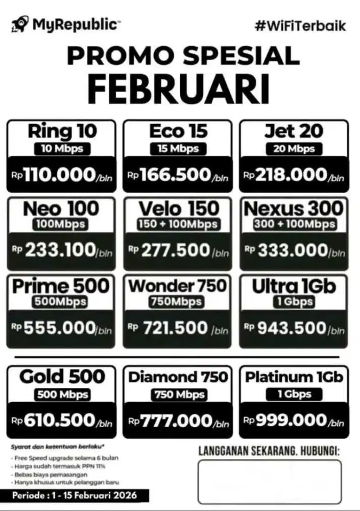 Special Promo Terbaru My Republic Bulan Februari 2026