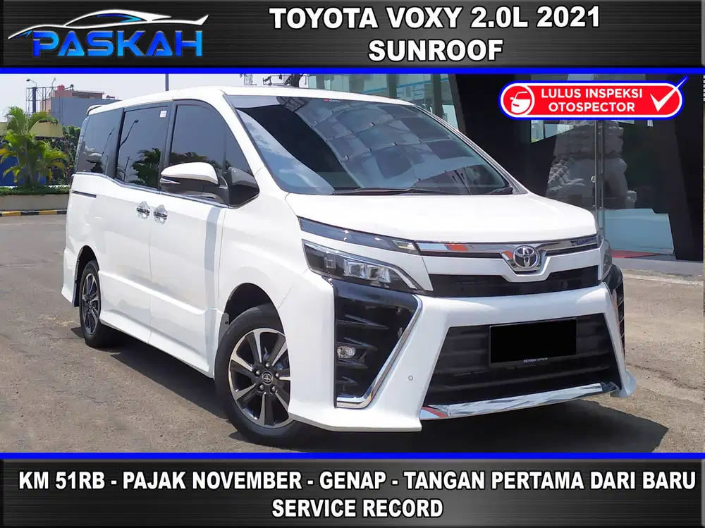 SUNROOF Km=51k Bunga=4,5% Genap PAJAK=NOVEMBER Toyota Voxy 2021 PASKAH
