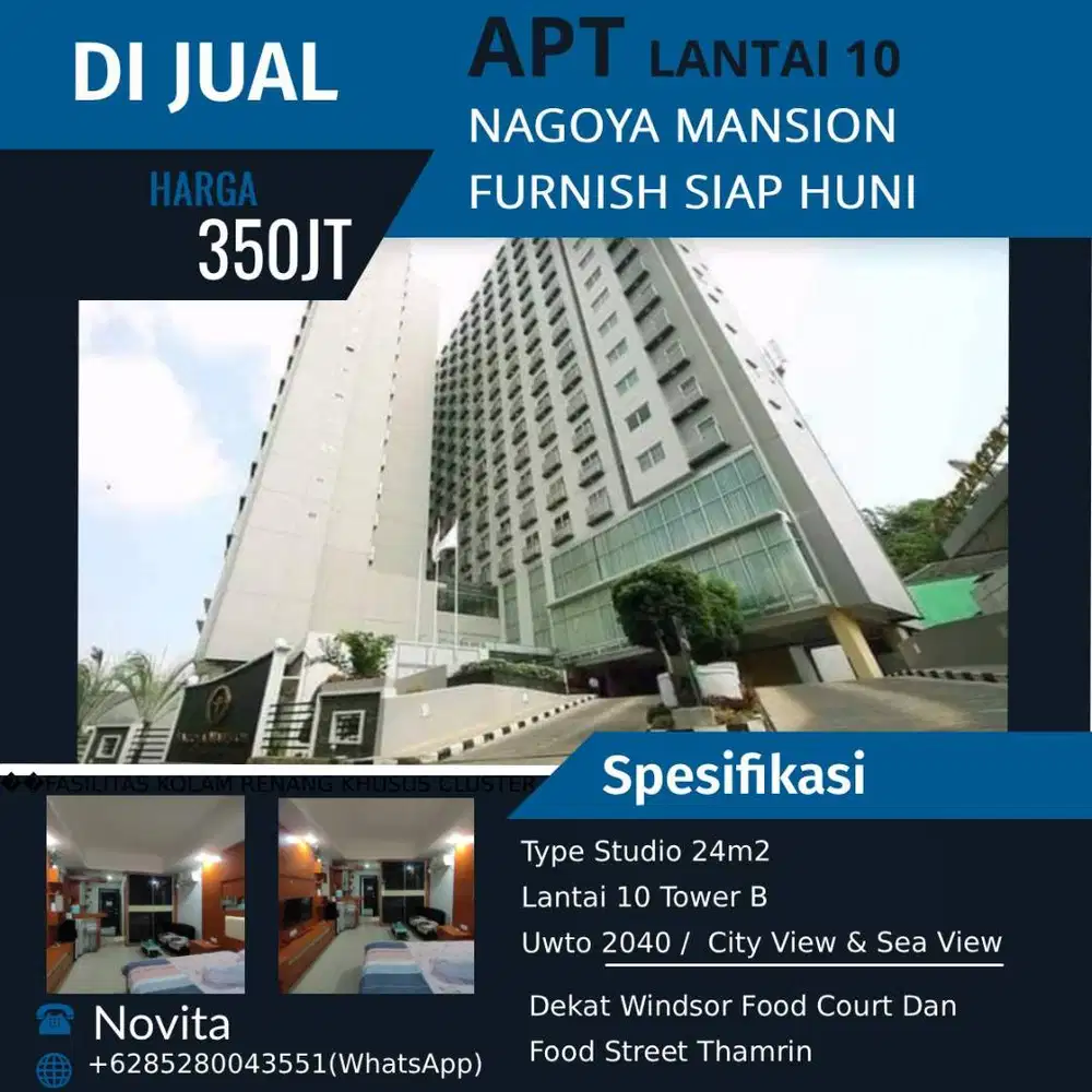 APARTMENT NAGOYA MANSION Furnish Siap Huni