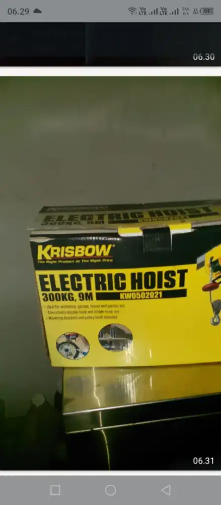 Jual mesin catrol electric krisbow