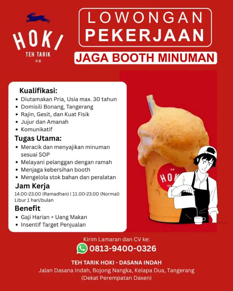 JAGA BOOTH MINUMAN TEH TARIK HOKI BONANG