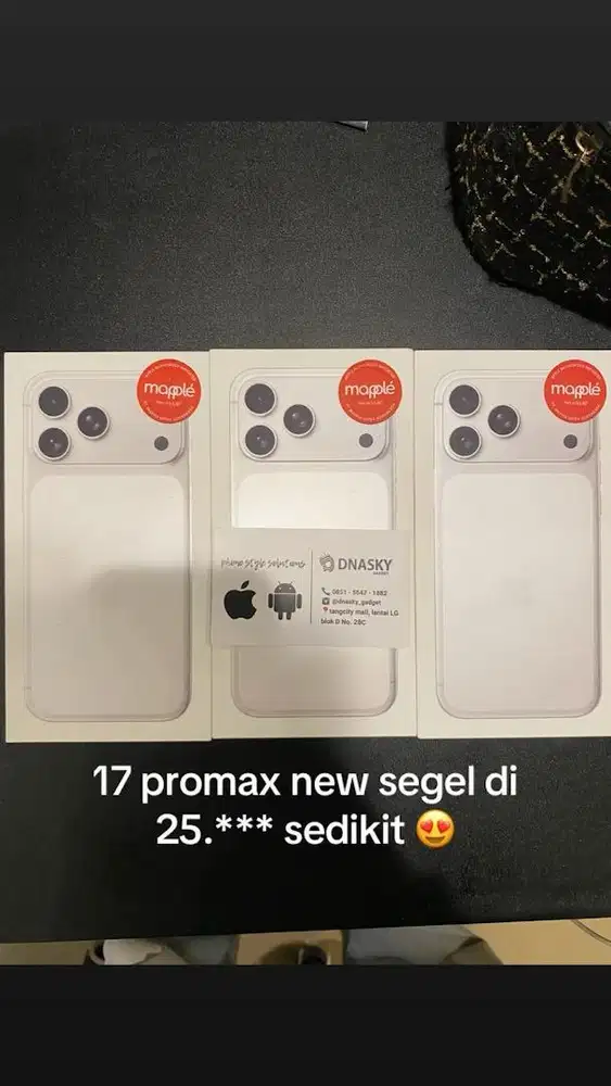 Iphone 17 promax 256gb ibox new segel terima cash dan kredit