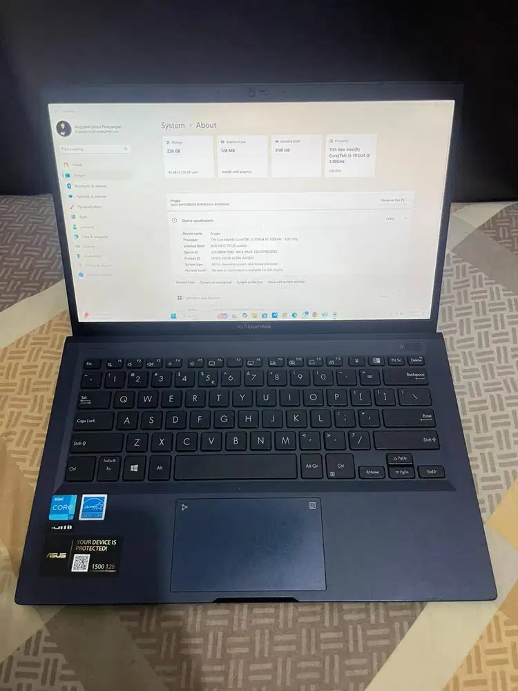 ASUS ExpertBook B1 B1400CEAE Second No Minus
