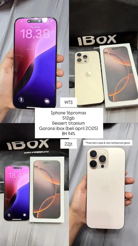 Jual Iphone 16 Pro Max,256GB,Dessert Titanium