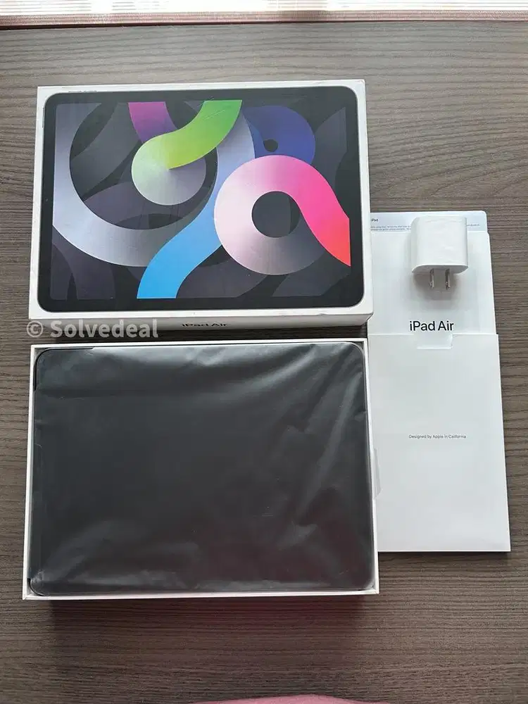 iPad Air 4 64GB Space Gray — Mulus Fullset + Bonus Smart Case