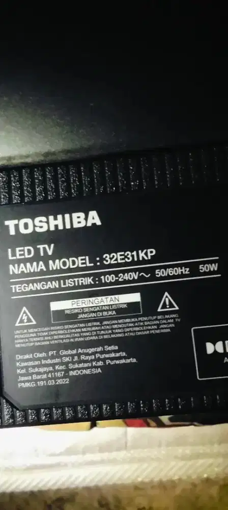 Tv LED thoshiba 32in