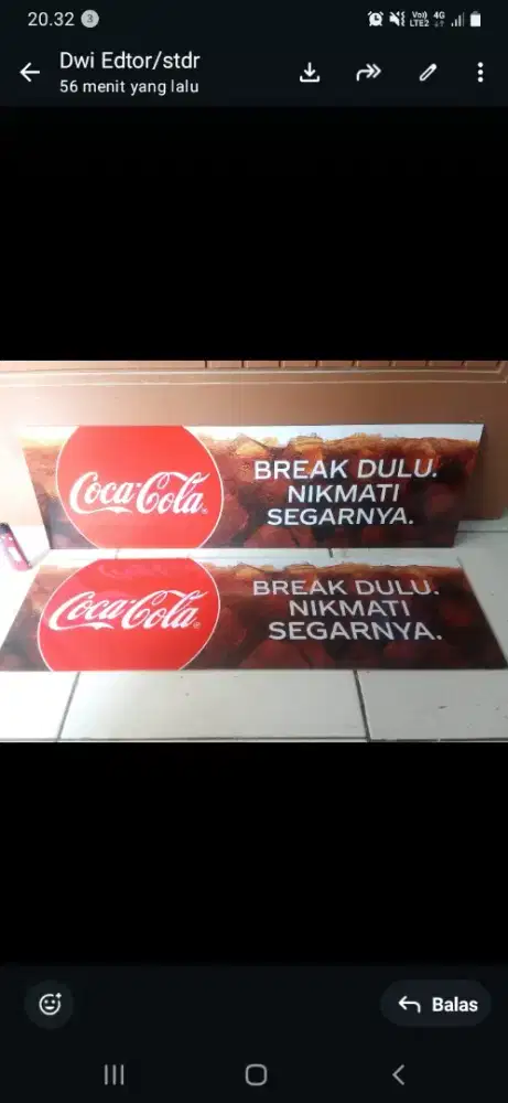 Iklan produk bahan akrilik