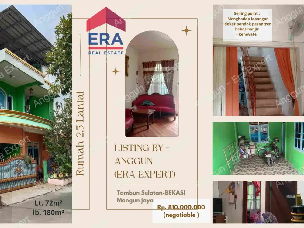 Dijual rumah murah Kamar Banyak + Bonus Rooftop Di Perum Graha Prima, Tambun Selatan Bekasi