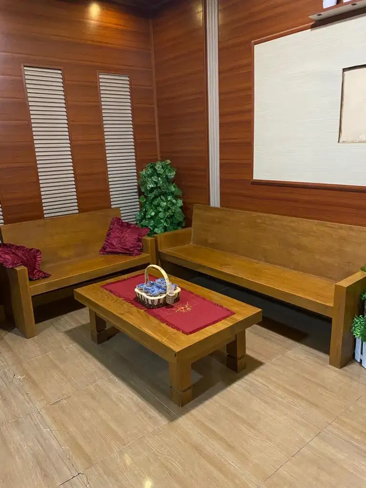 Set Kursi Tamu Kayu Jati Asli Perhutani