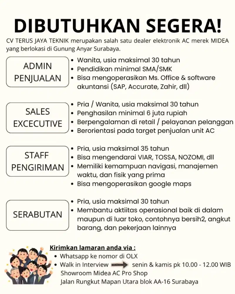 ADMIN, SALES, PENGIRIMAN