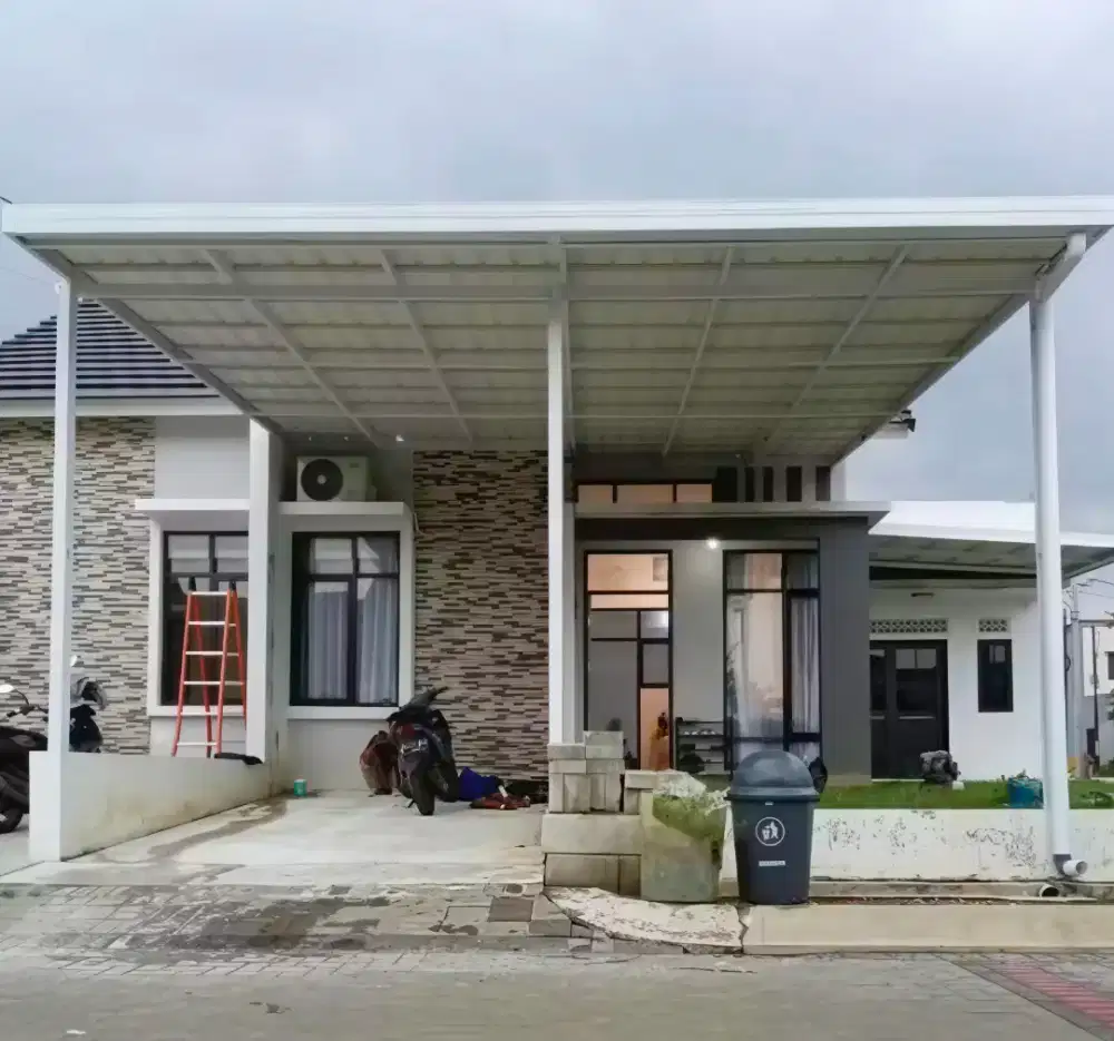 Kanopi rangka baja ringan