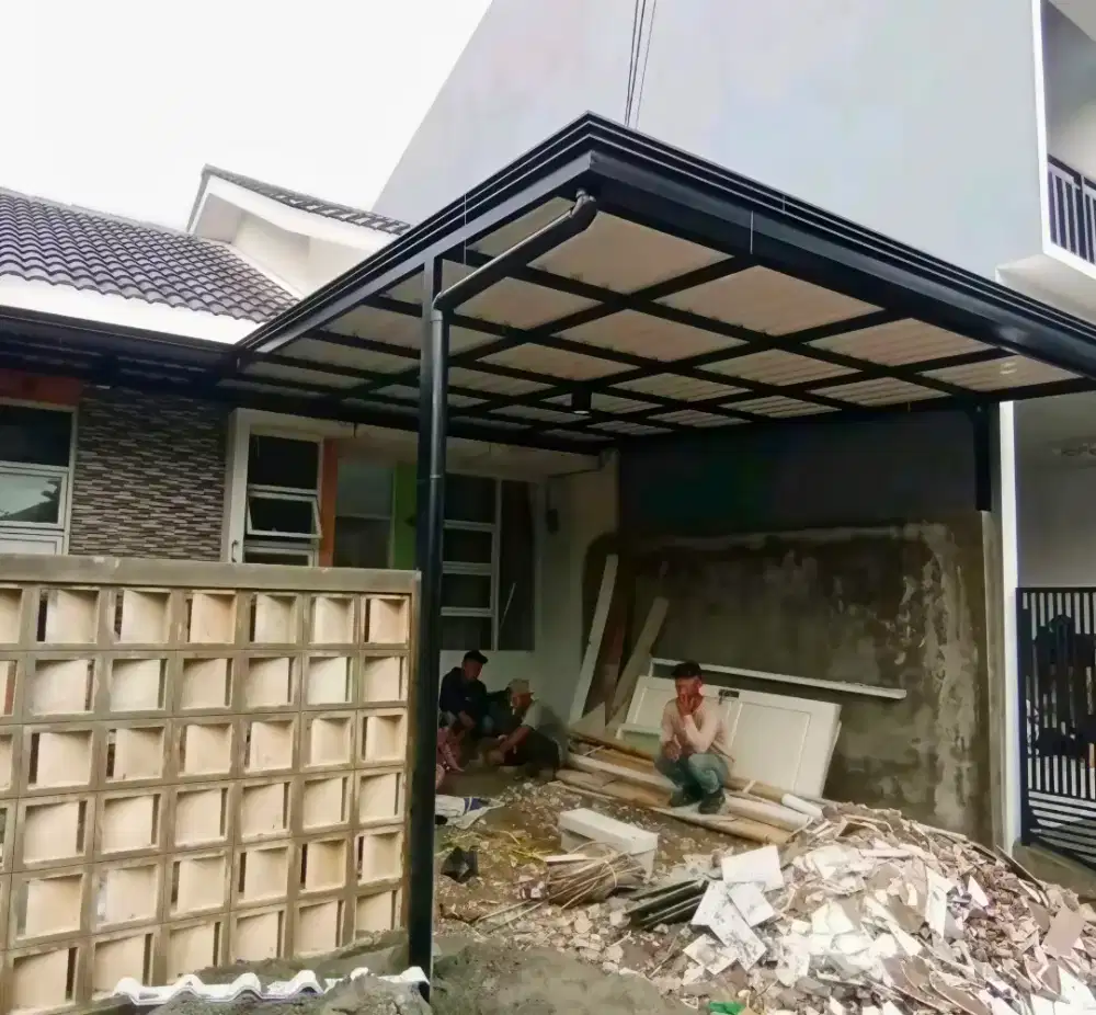 Kanopi rangka hollow atap alderon