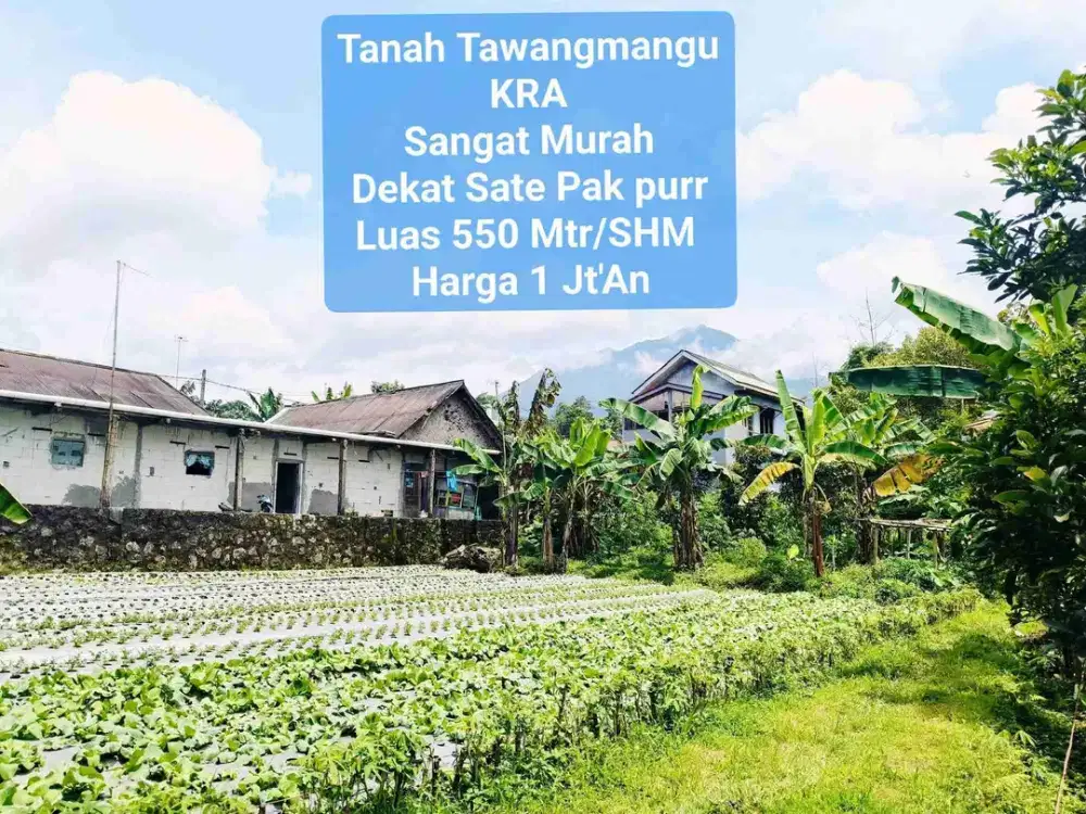 Tanah murah banget Tawangmangu karanganyar dkt jl raya