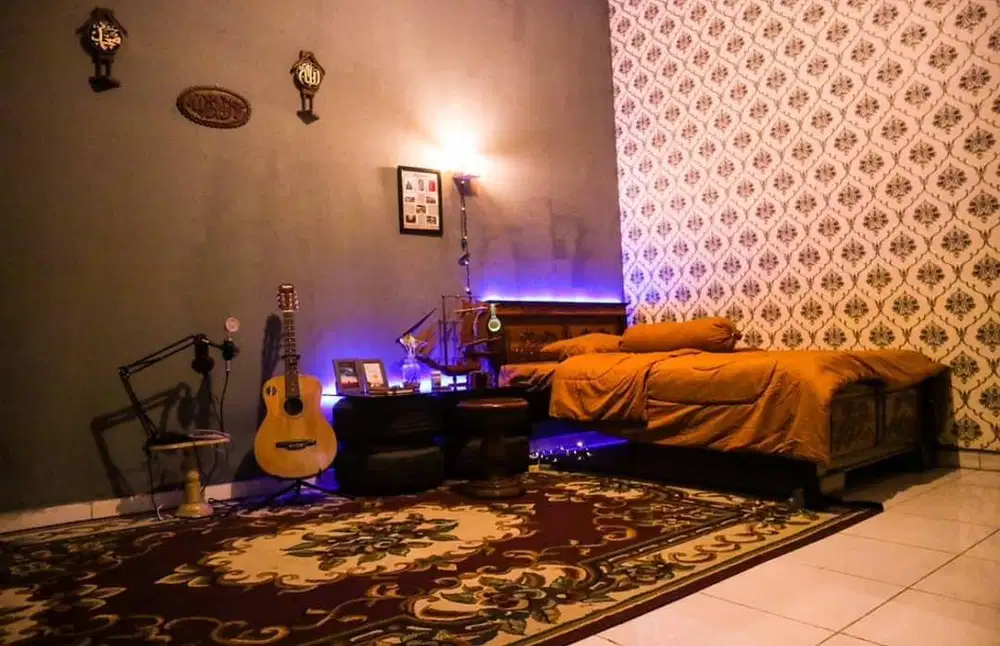 Dipan jati uk 140x200 + kasur empuk no spring