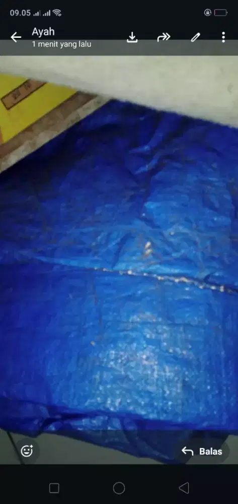 Terpal bekas nutup truck