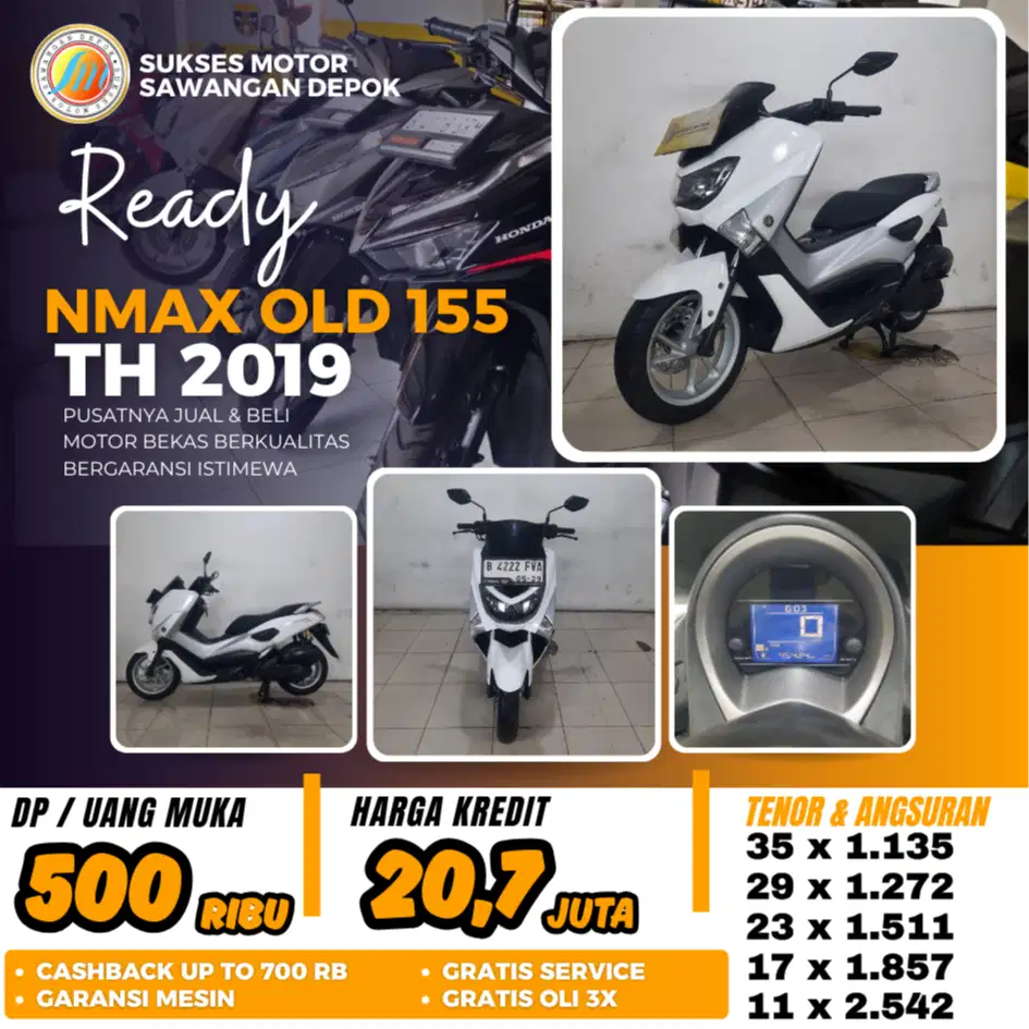 MULUS BERGARANSI YAMAHA NMAX OLD 155 TH 2019 BISA KREDIT DP 500 RIBU
