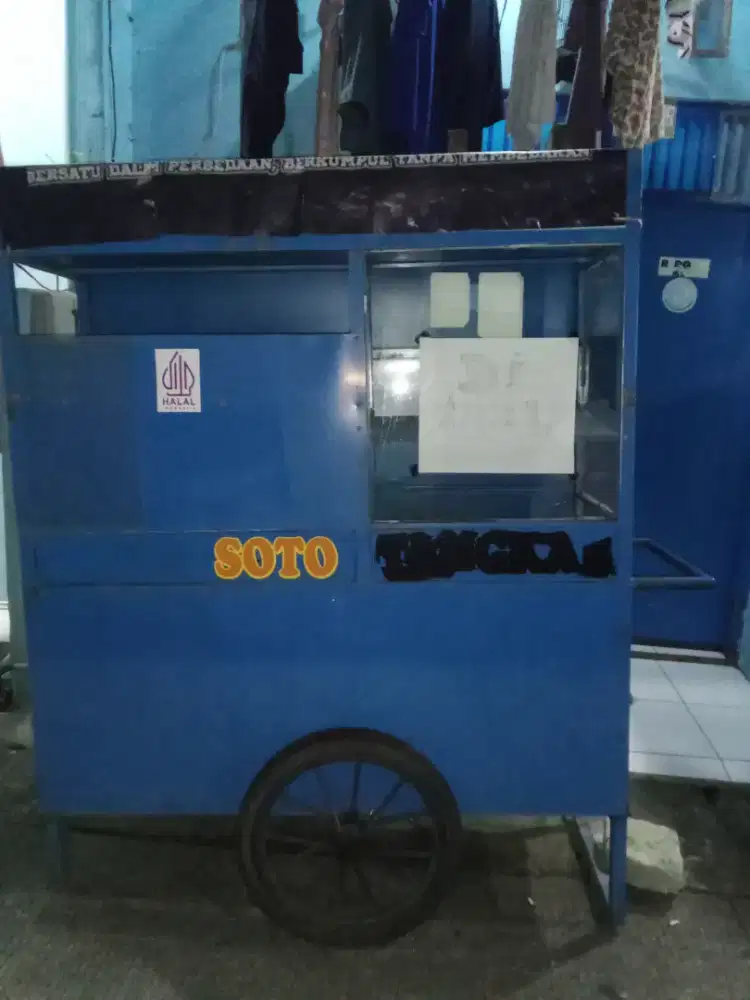 Gerobak Soto/Mie ayam/Bakso Full Plat besi