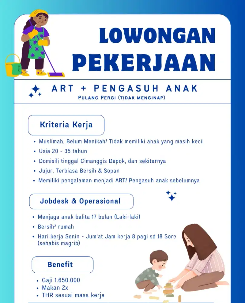 DIBUTUHKAN ART (PULANG PERGI)