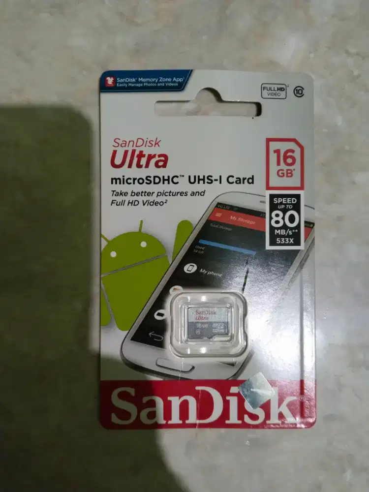 jual memory micro sd card merk sanddisk 16 gb