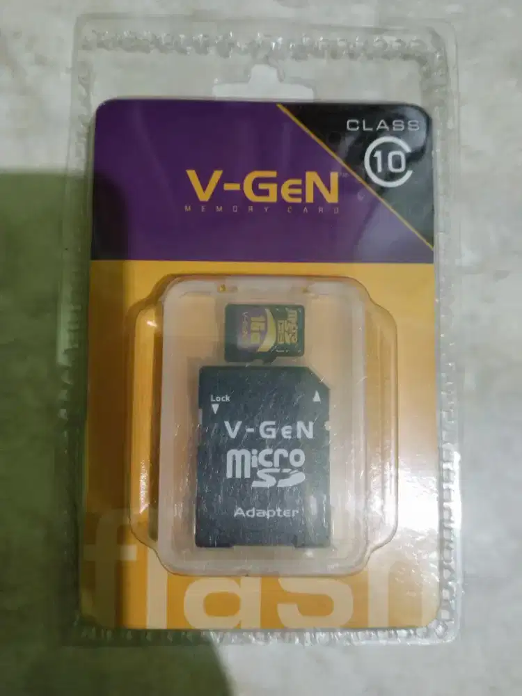 jual memory micro sd card merk v-gen 16 gb plus adaptor