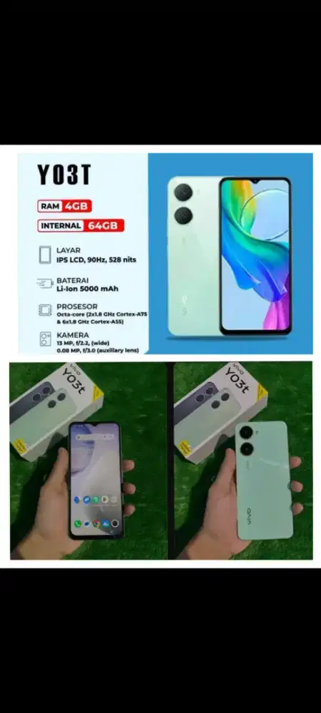 Dijual hp Vivo ram 4 kondisi masih mulus gak ada lecet