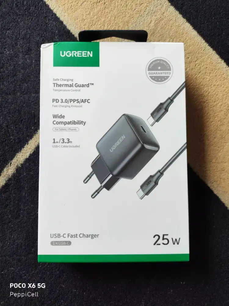 Charger Samsung Fast Charging 25W Ugreen + Kabel USB C to C