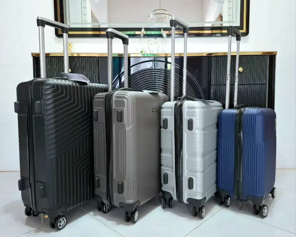 Baru travel koper polo hardcase fiber abs waterproof size 18 - 28 inch