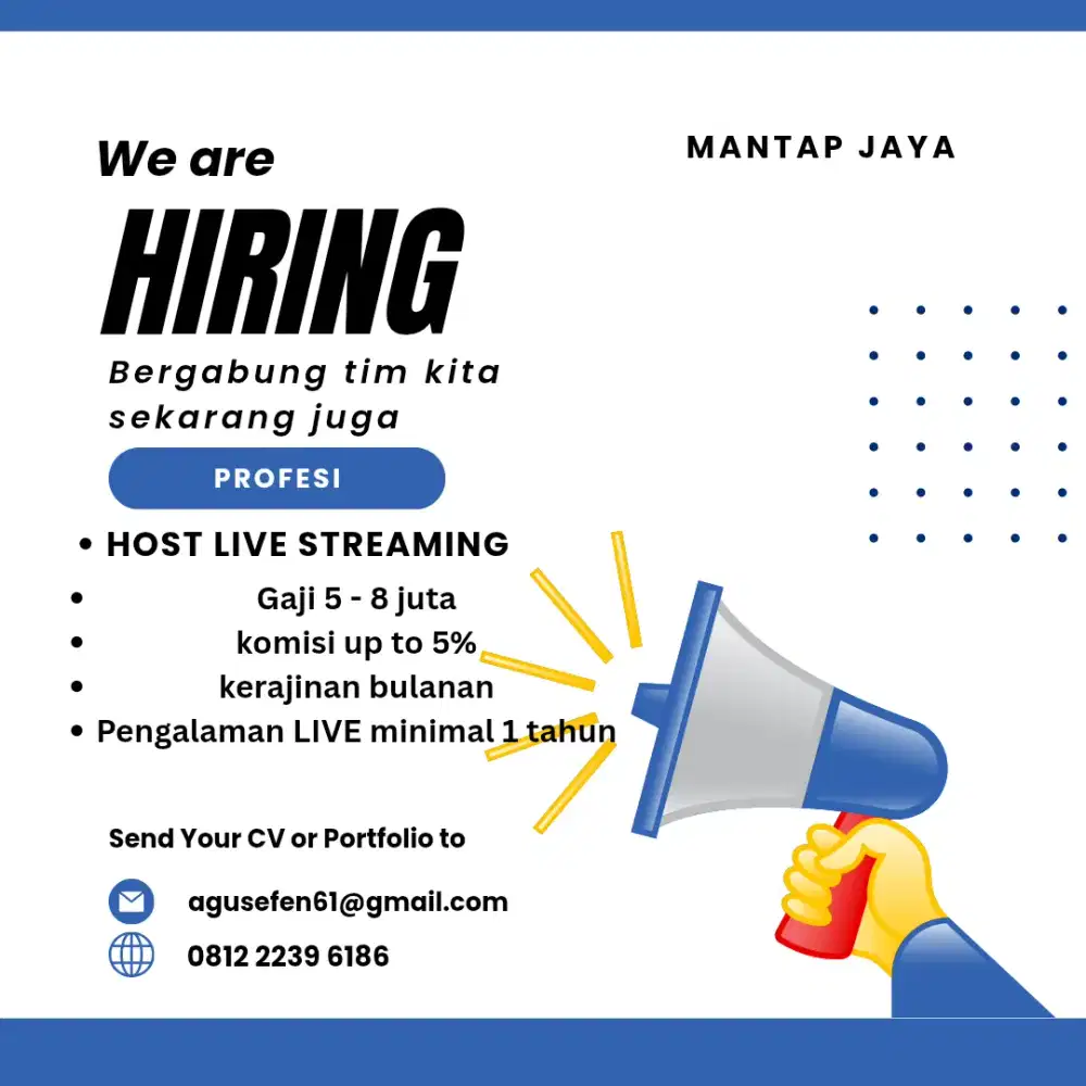 Sales/marketing , host live