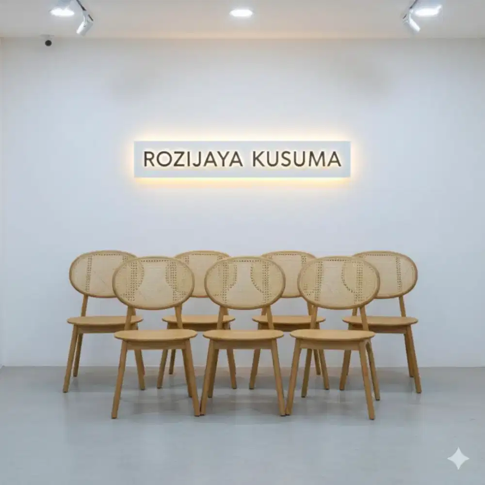 Kursi cafe rotan kayu jati