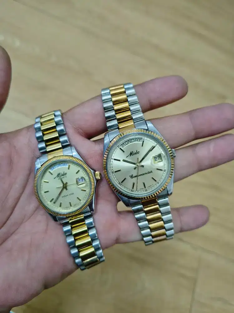 Mido President Two Tone Automatic Vintage Swiss Omega Longines Tissot