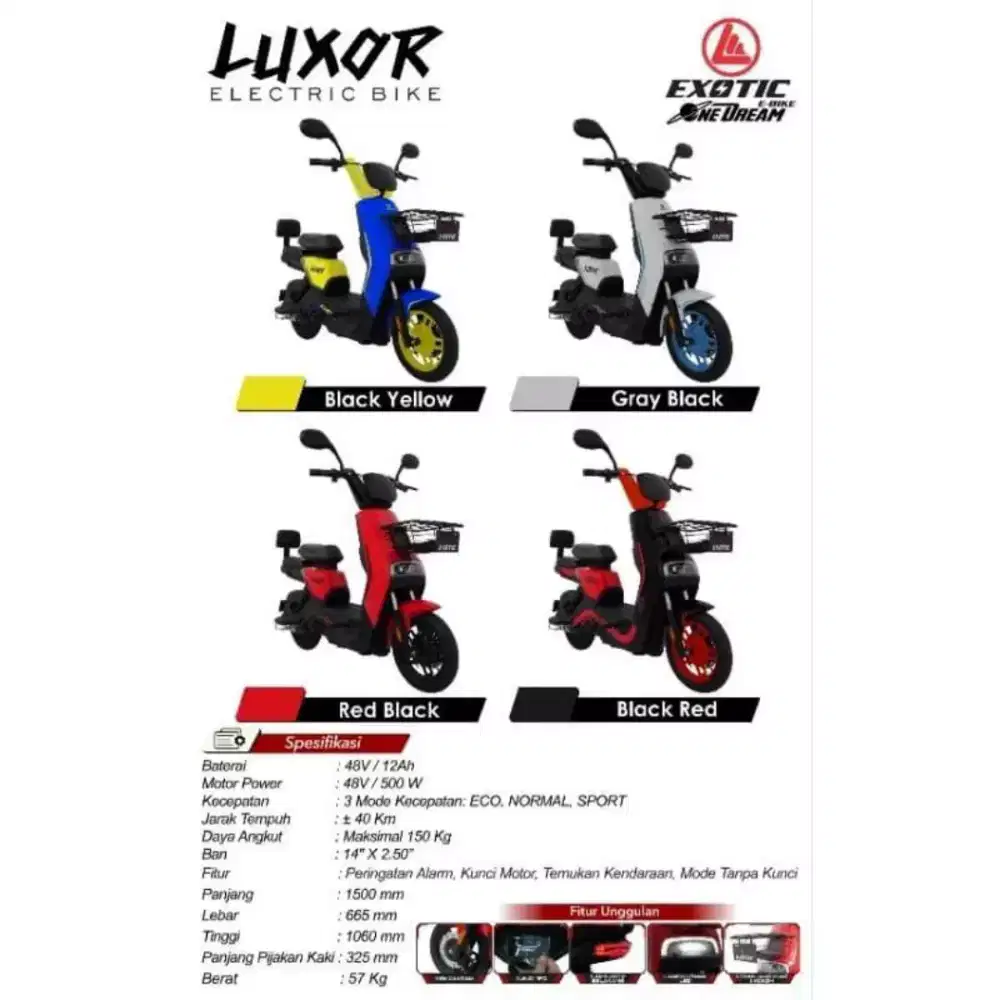 SEPEDA LISTRIK EXOTIC LUXOR