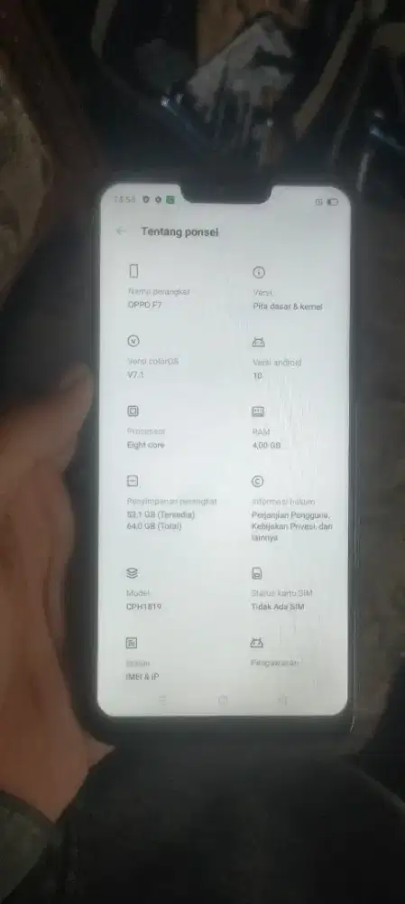 Oppo f7 ram 4/64 no kendala siap pakai