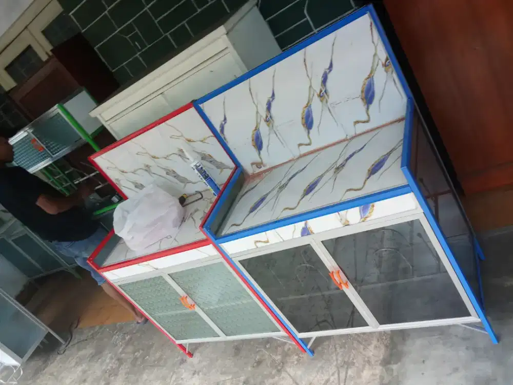 Rak piring aluminium model kompor