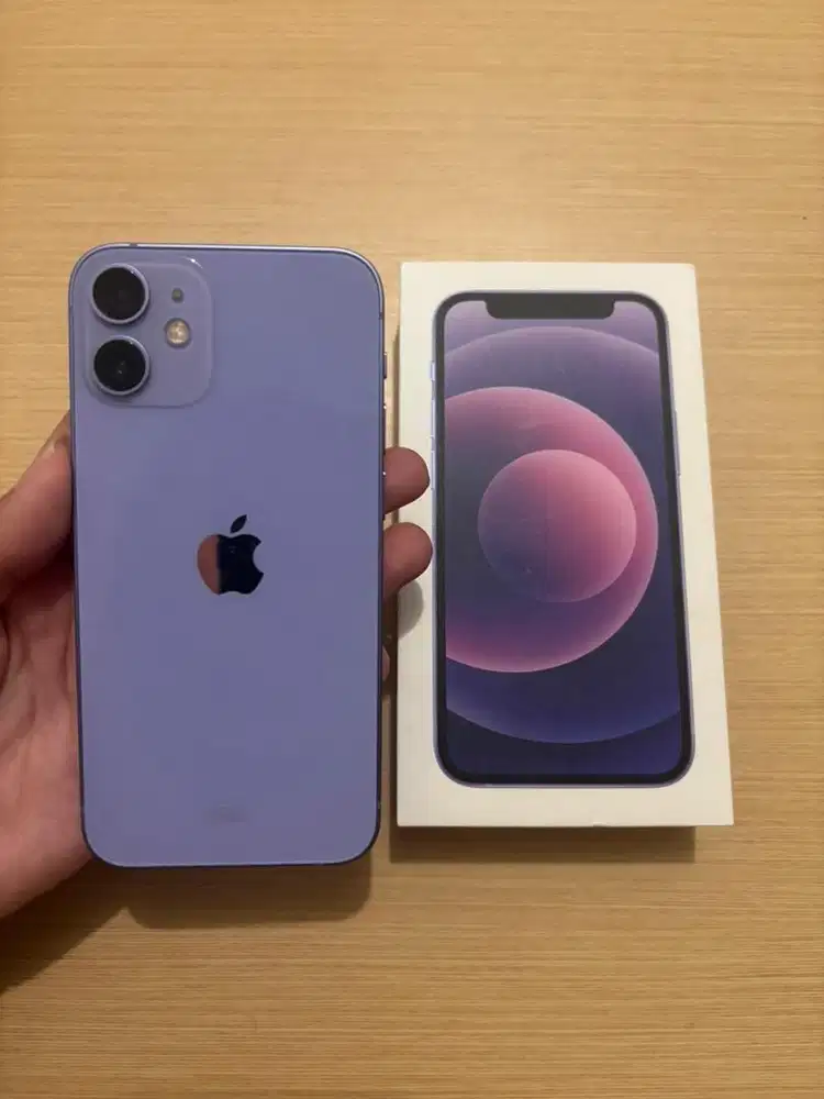 iPhone 12 Mini 64gb Purple ex Garansi Resmi iBox Fullset Nominus