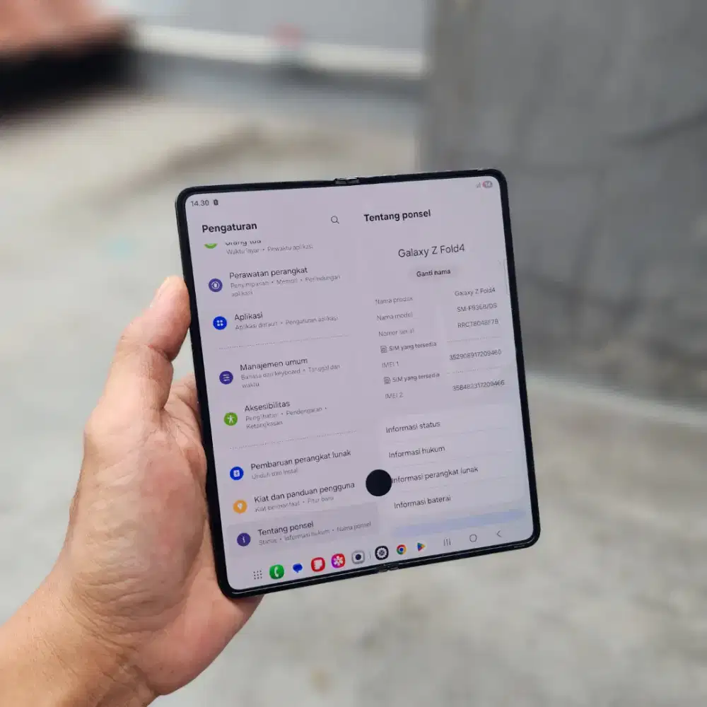 SAMSUNG GALAXY Z FOLD 4 SEIN 5G 12/512 GB MINUS FUNGSI 100% NORMAL