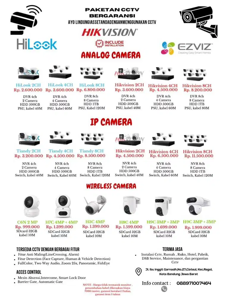 PAKET PEMASANGAN CCTV