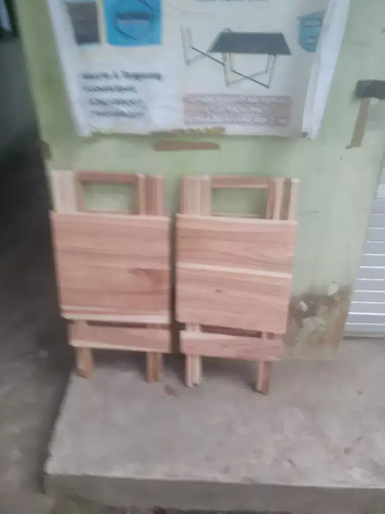 Meja lipat kayu bisa cod