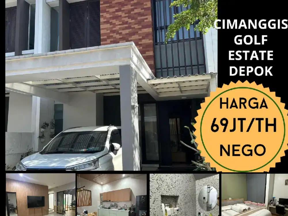 Disewakan rumah rapi siap huni 2 lantai di Cimanggis Golf Estate
