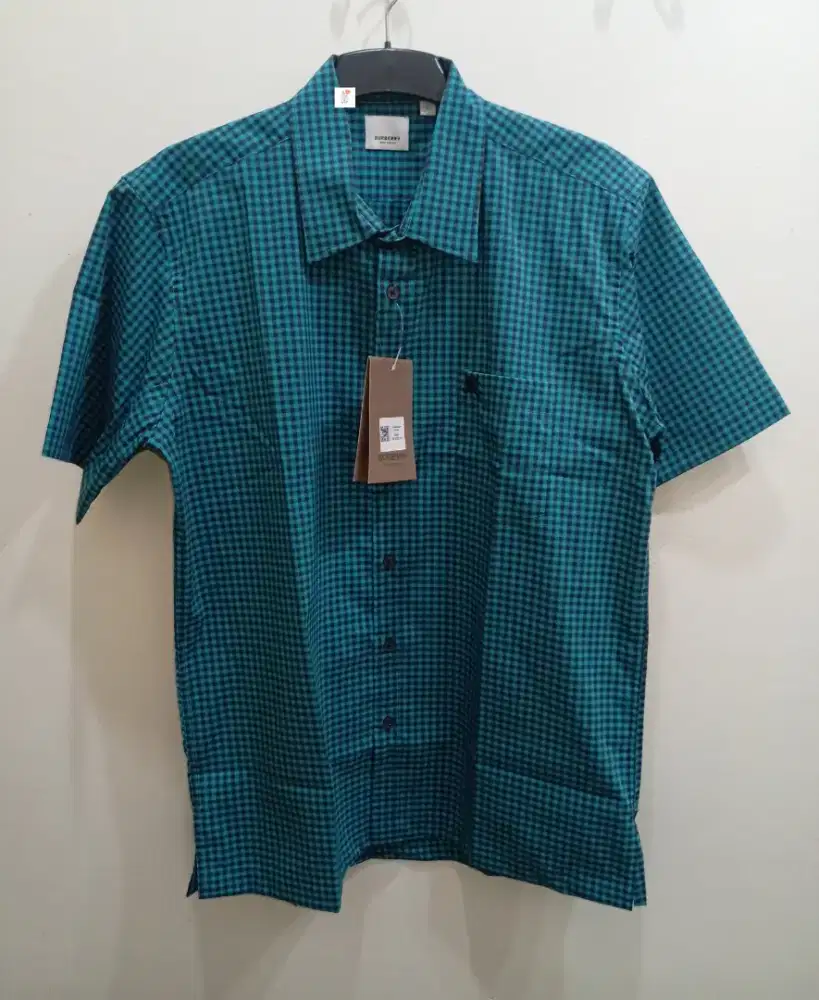 BURBERRY KEMEJA KOTAK BIRU