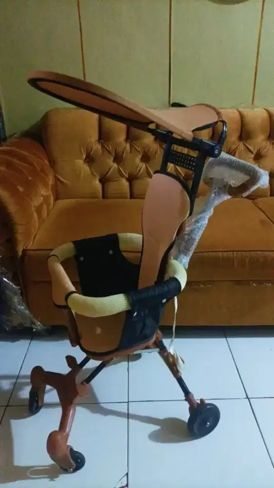 stroller anak  simpel apalg dbwa pake motor tu praktis bgt