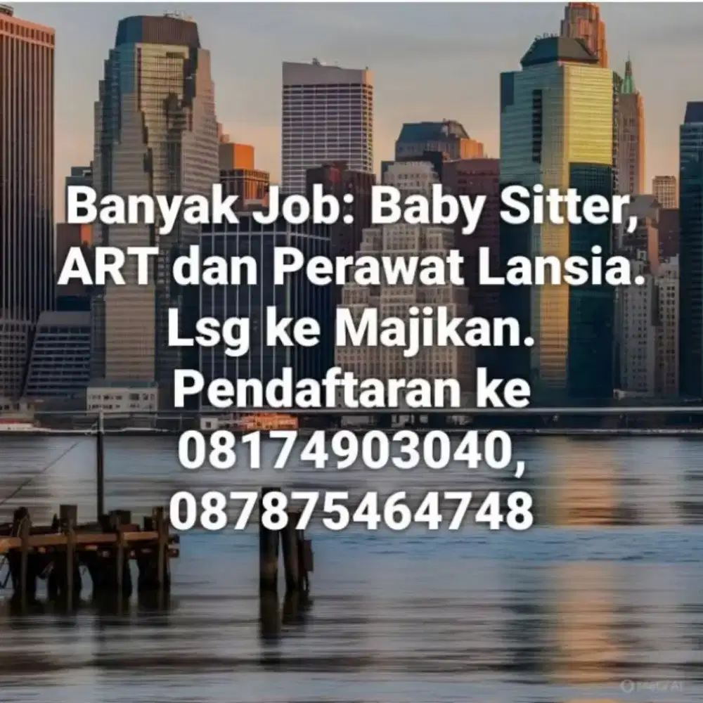 Loker Jelang lebaran: Baby Sitter ART dan Perawat Lansia Terpercaya