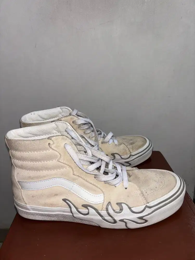 Sepatu Vans Sk8-Hi 'Flame - White